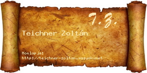 Teichner Zoltán névjegykártya